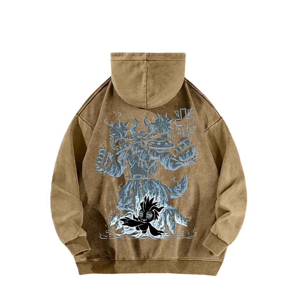Digimon Unisex washed sweatshirts 2511015044