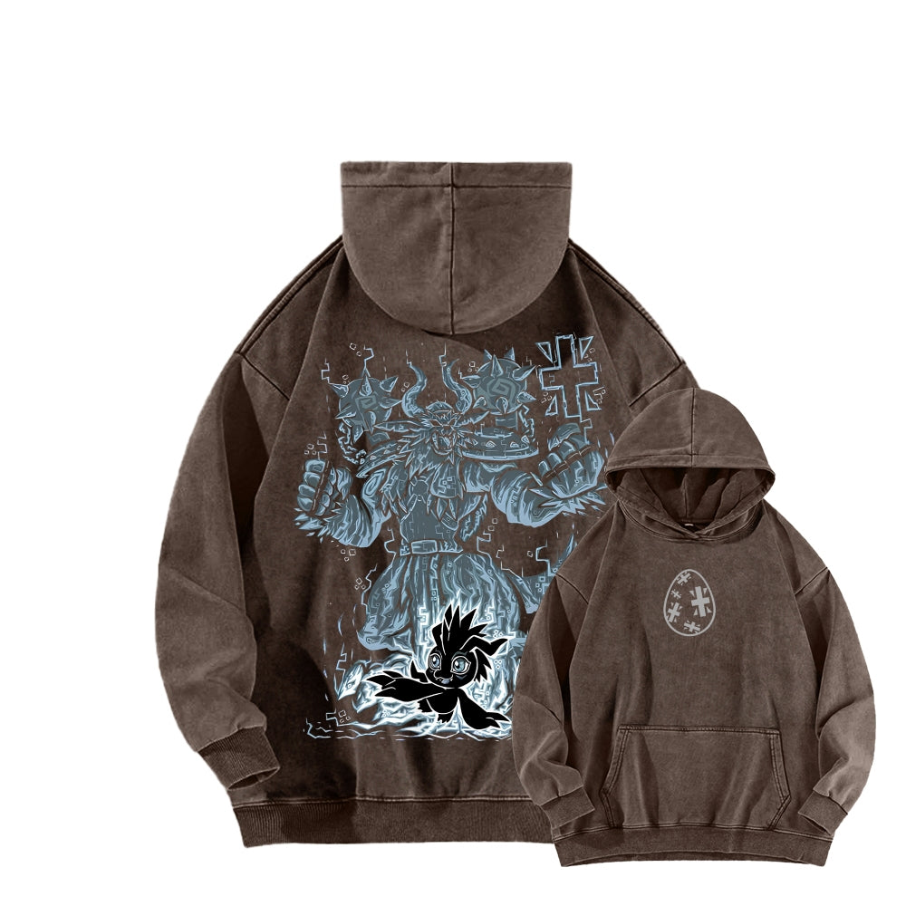 Digimon Unisex washed sweatshirts 2511015044