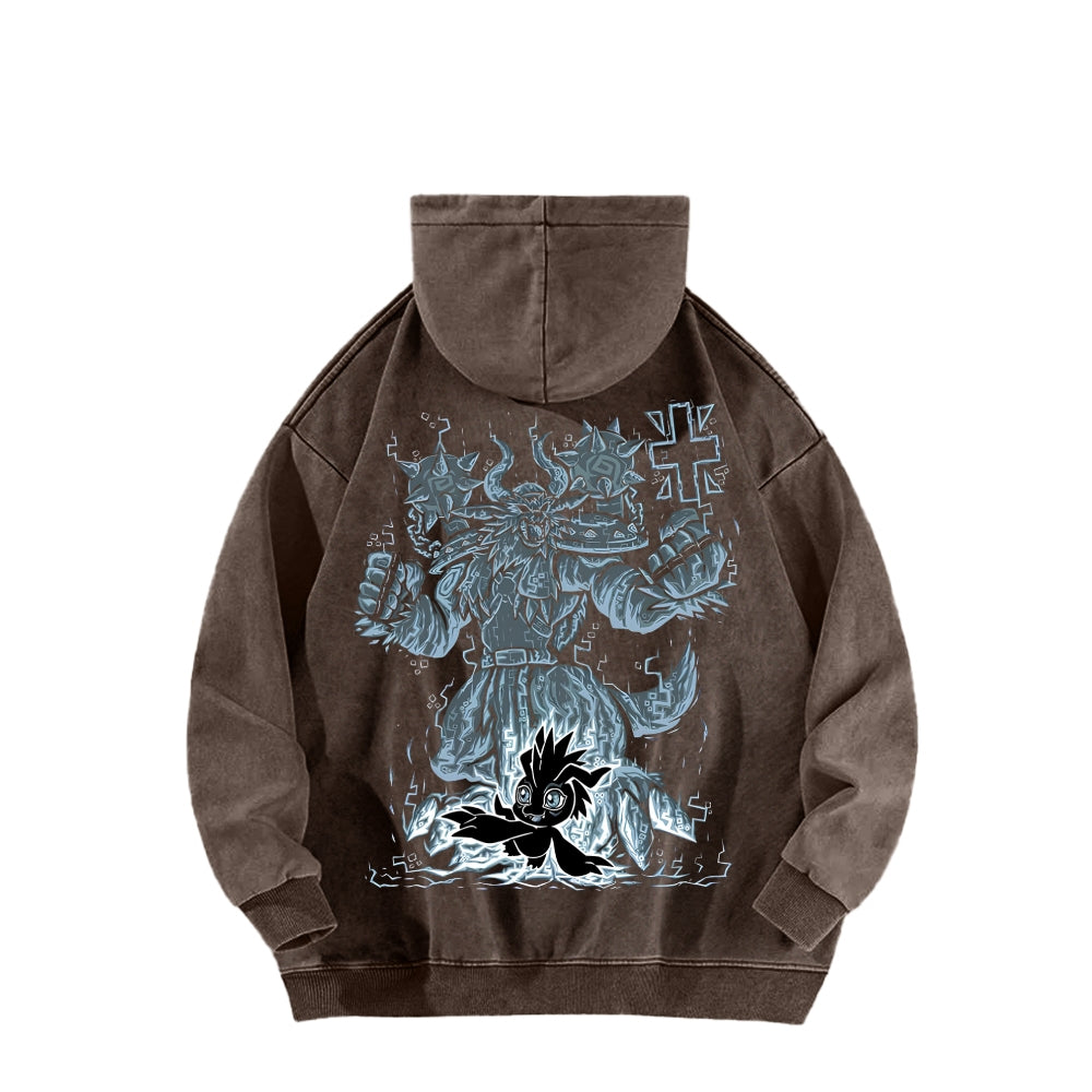 Digimon Unisex washed sweatshirts 2511015044