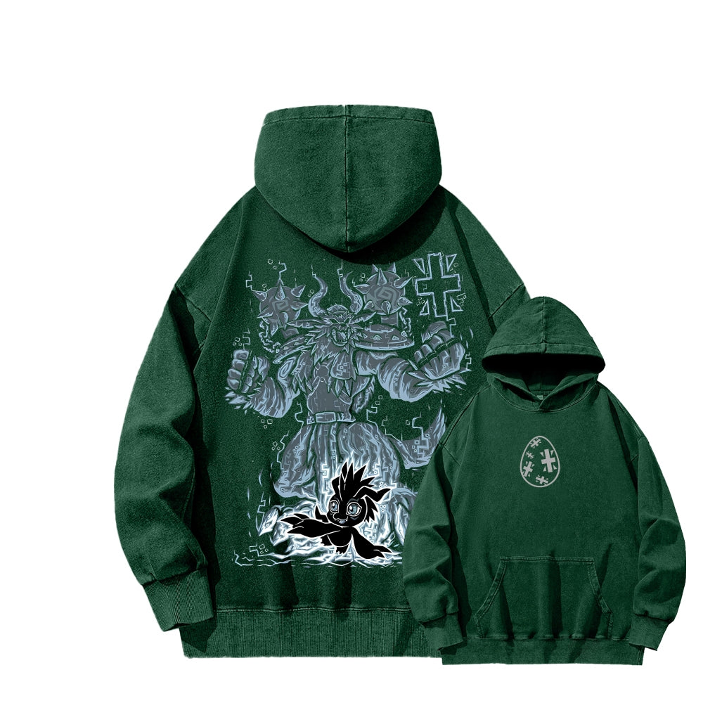 Digimon Unisex washed sweatshirts 2511015044