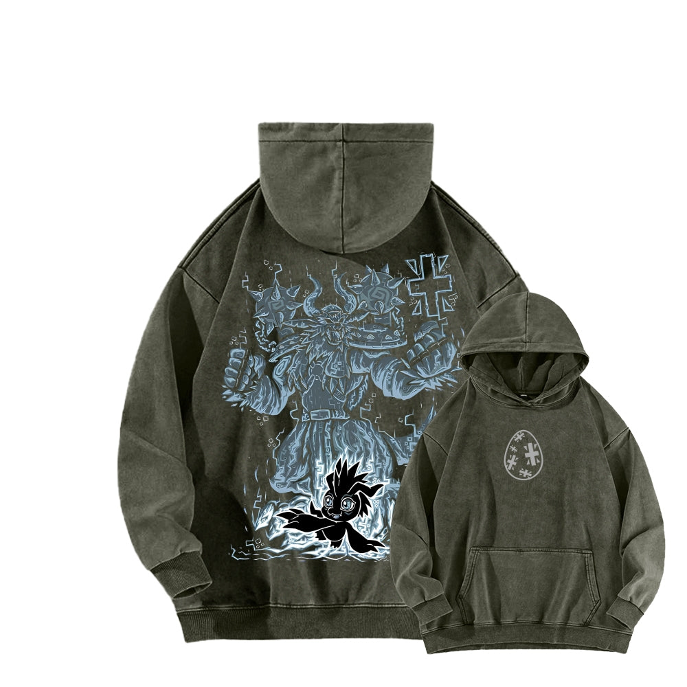 Digimon Unisex washed sweatshirts 2511015044