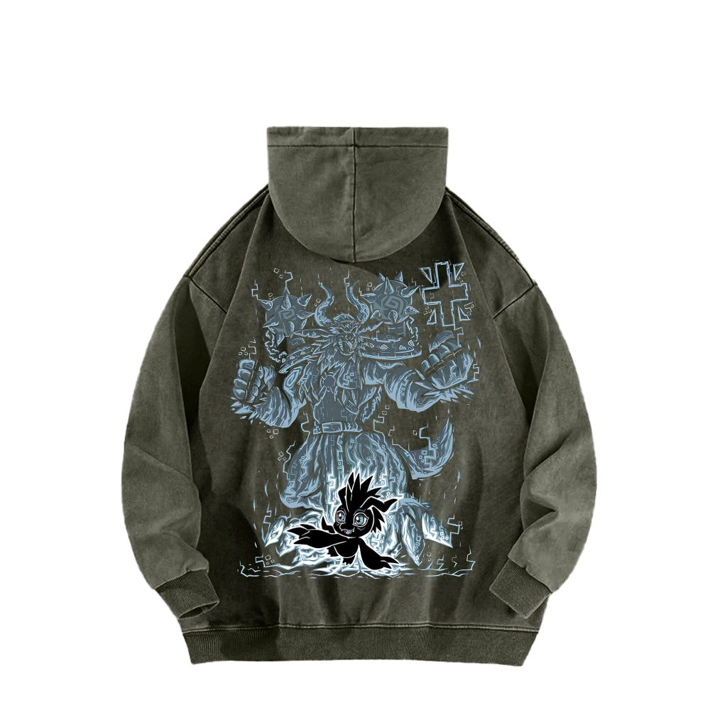 Digimon Unisex washed sweatshirts 2511015044