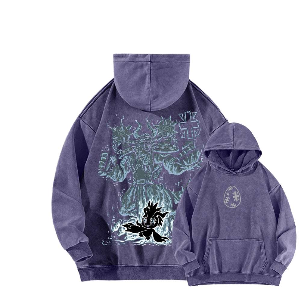 Digimon Unisex washed sweatshirts 2511015044