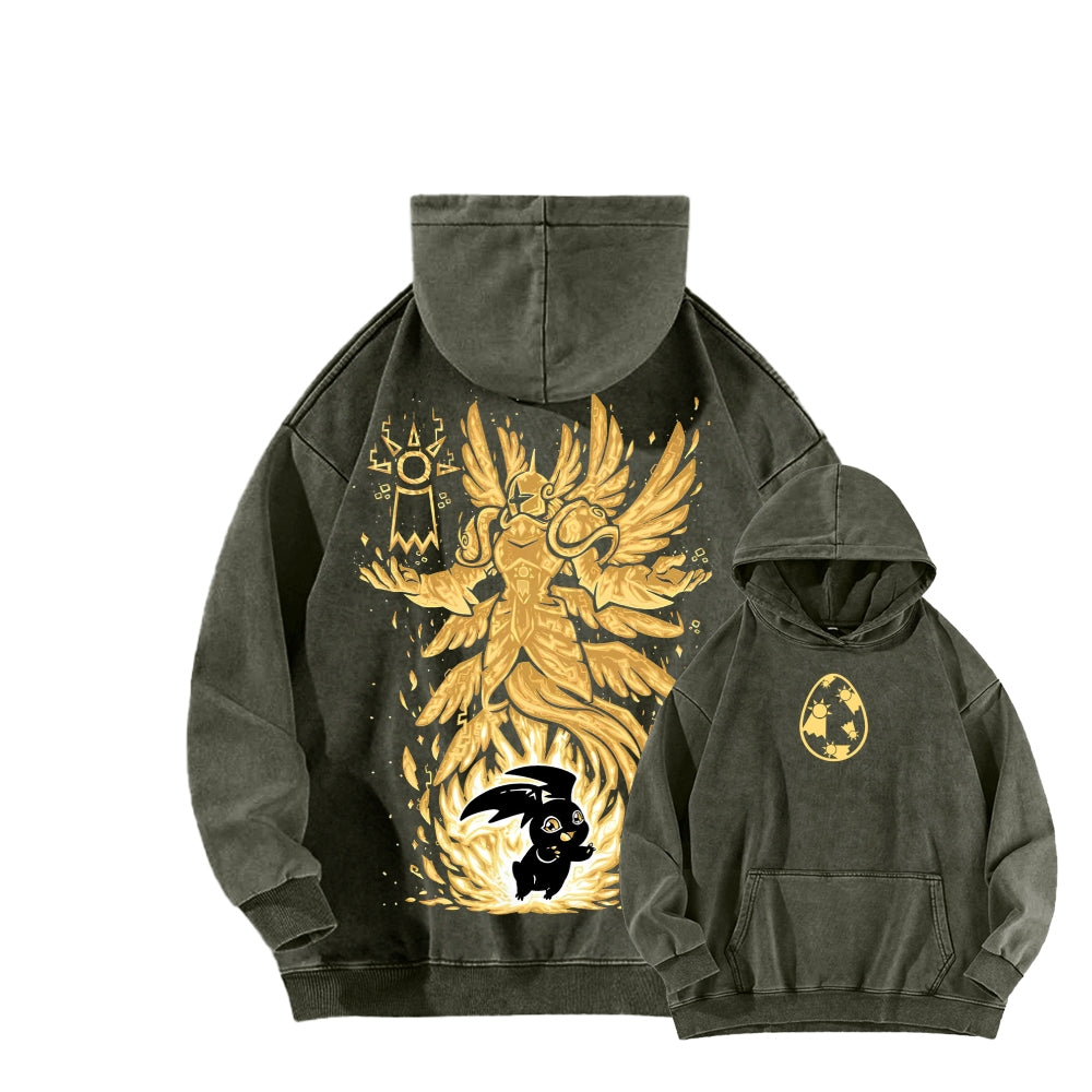 Digimon Unisex washed sweatshirts 2511015049