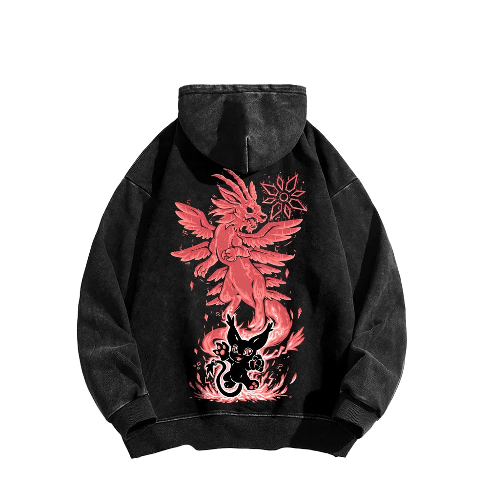 Digimon Unisex washed sweatshirts 2511015052