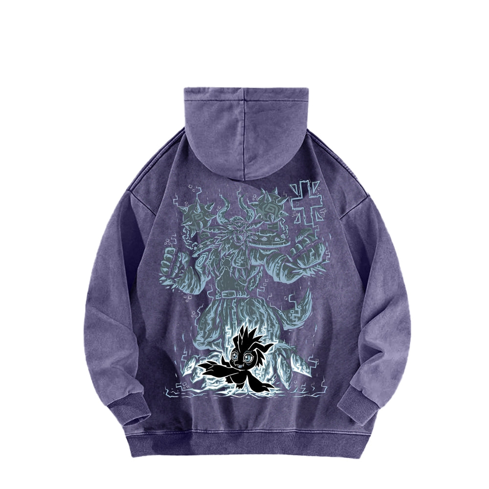 Digimon Unisex washed sweatshirts 2511015044