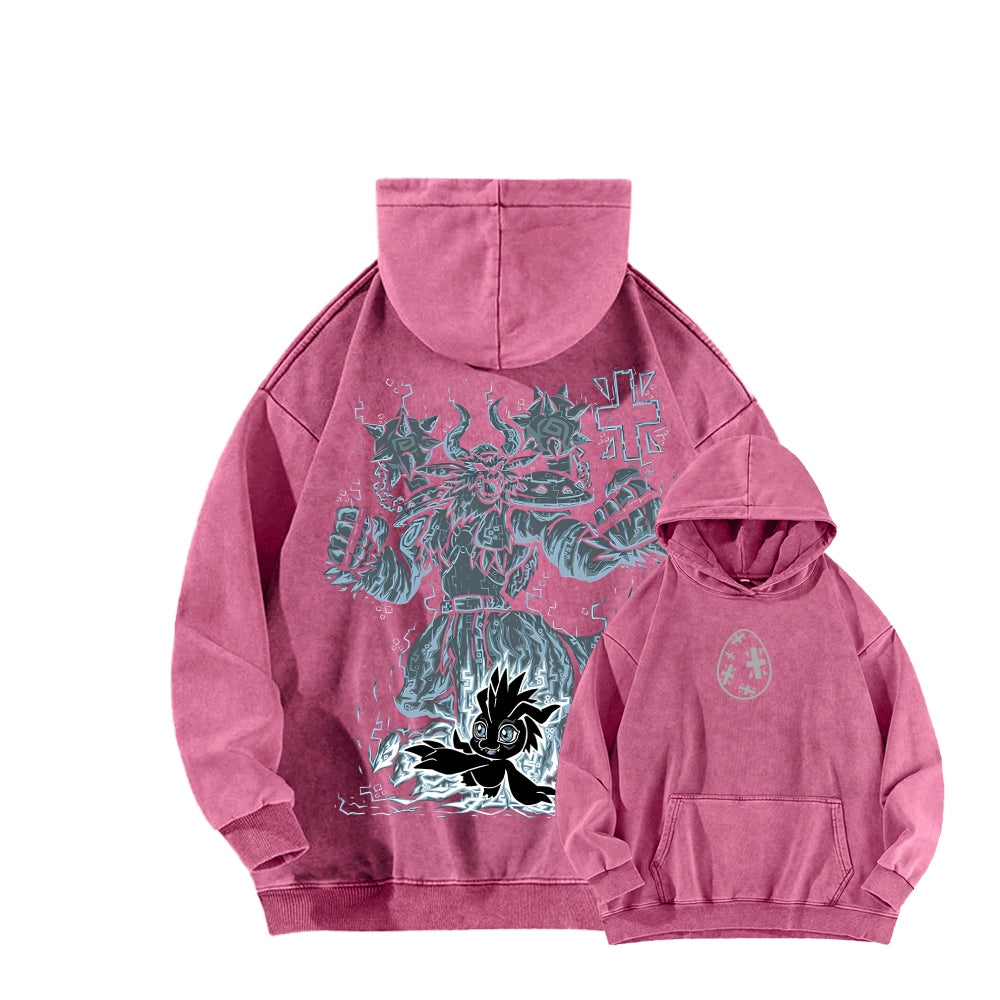 Digimon Unisex washed sweatshirts 2511015044