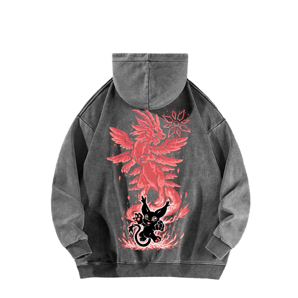 Digimon Unisex washed sweatshirts 2511015052