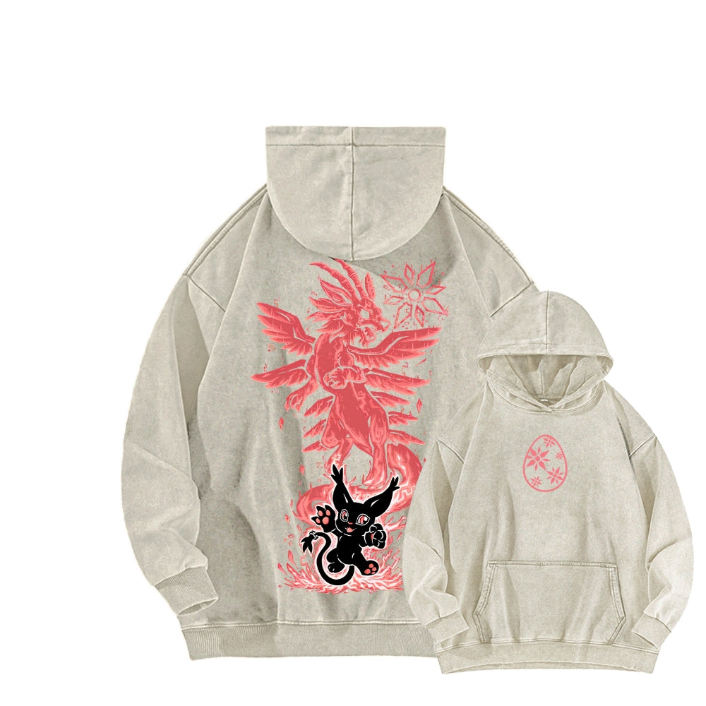 Digimon Unisex washed sweatshirts 2511015052