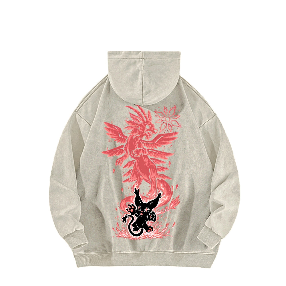 Digimon Unisex washed sweatshirts 2511015052