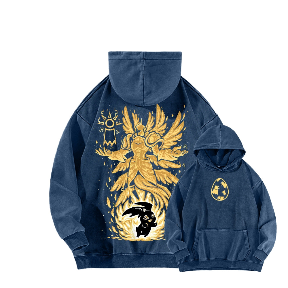 Digimon Unisex washed sweatshirts 2511015049