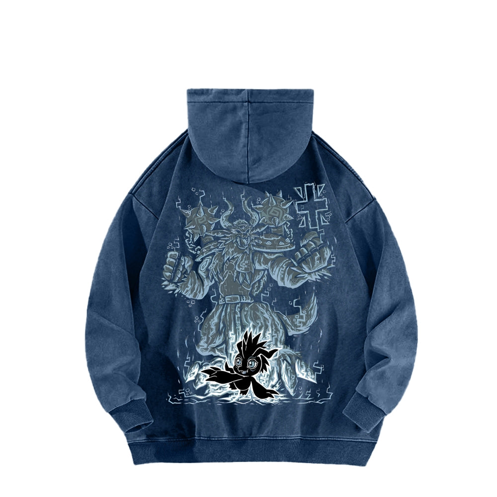 Digimon Unisex washed sweatshirts 2511015044