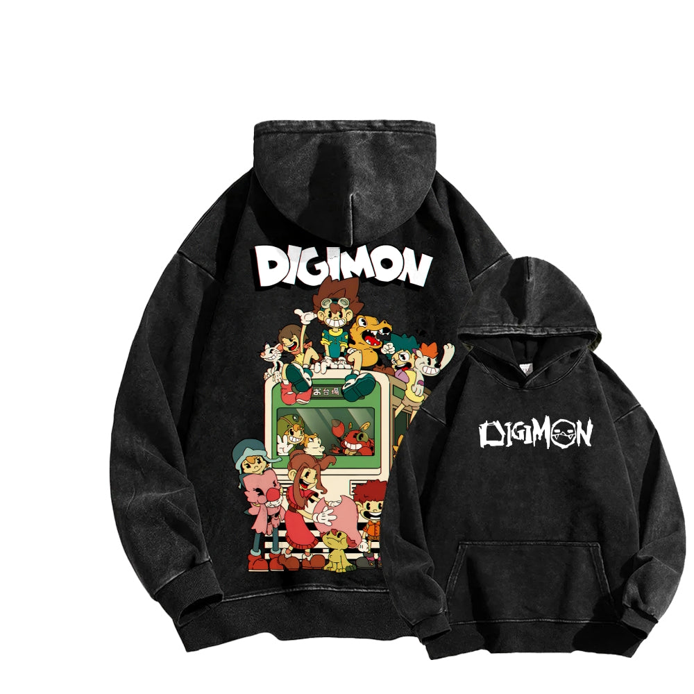 Digimon Unisex washed sweatshirts 2511015053