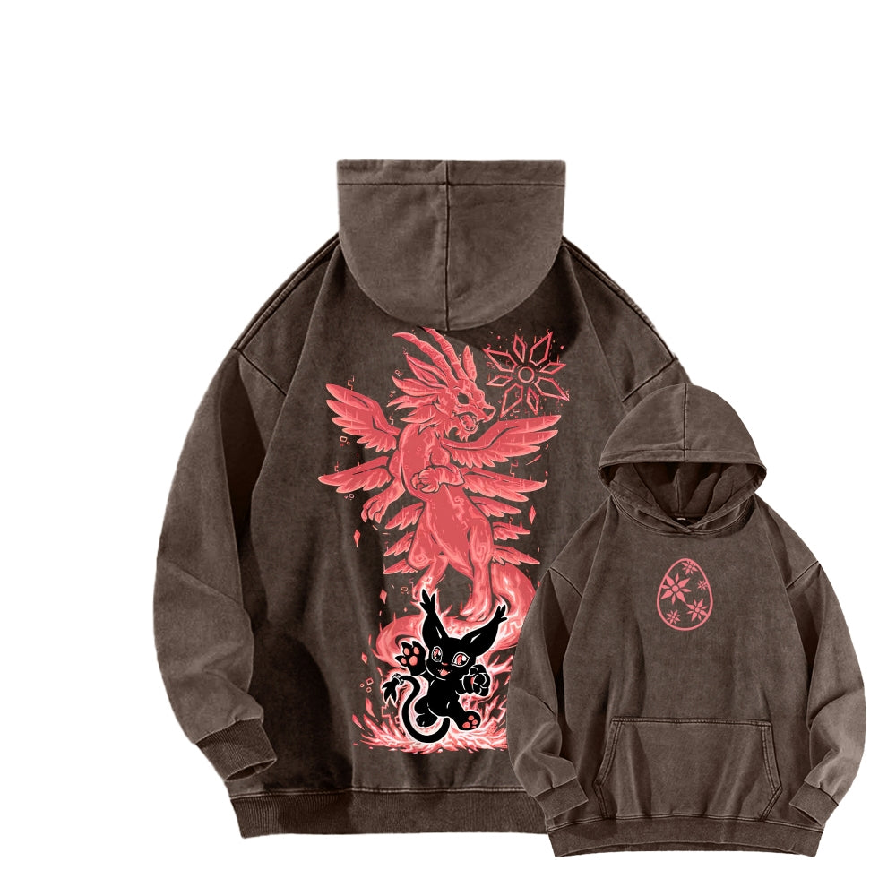 Digimon Unisex washed sweatshirts 2511015052