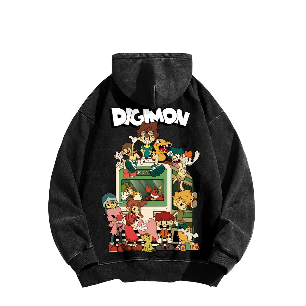 Digimon Unisex washed sweatshirts 2511015053