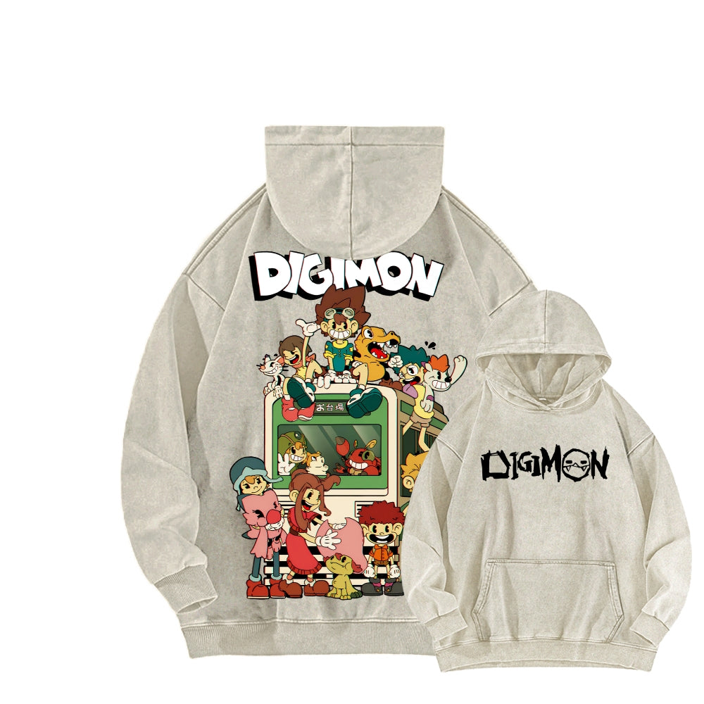 Digimon Unisex washed sweatshirts 2511015053