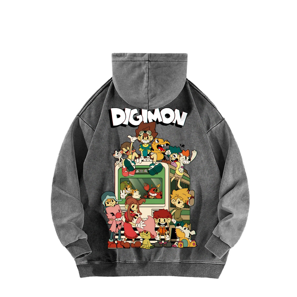 Digimon Unisex washed sweatshirts 2511015053