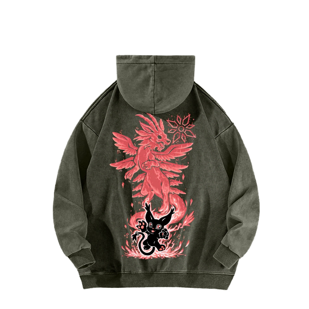 Digimon Unisex washed sweatshirts 2511015052