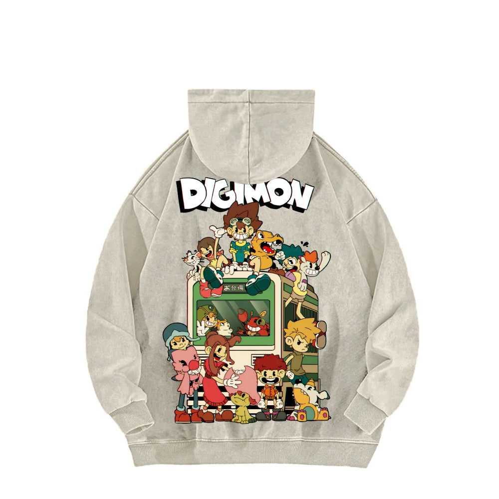 Digimon Unisex washed sweatshirts 2511015053