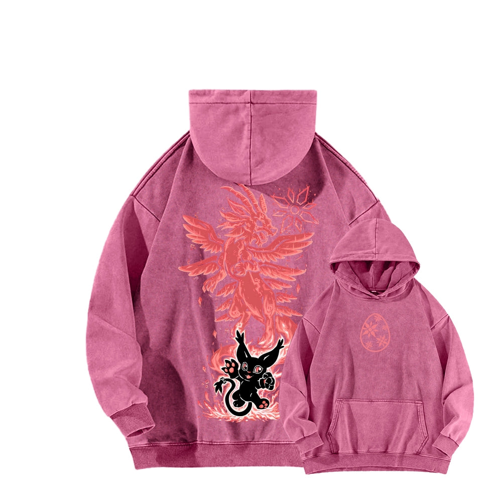 Digimon Unisex washed sweatshirts 2511015052