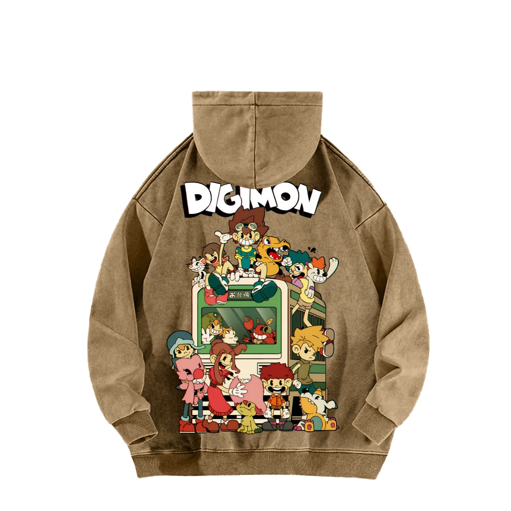 Digimon Unisex washed sweatshirts 2511015053