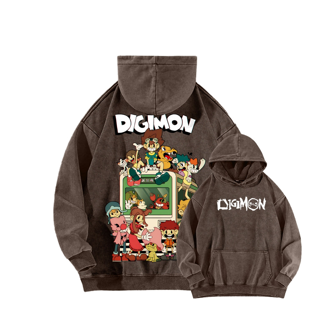 Digimon Unisex washed sweatshirts 2511015053