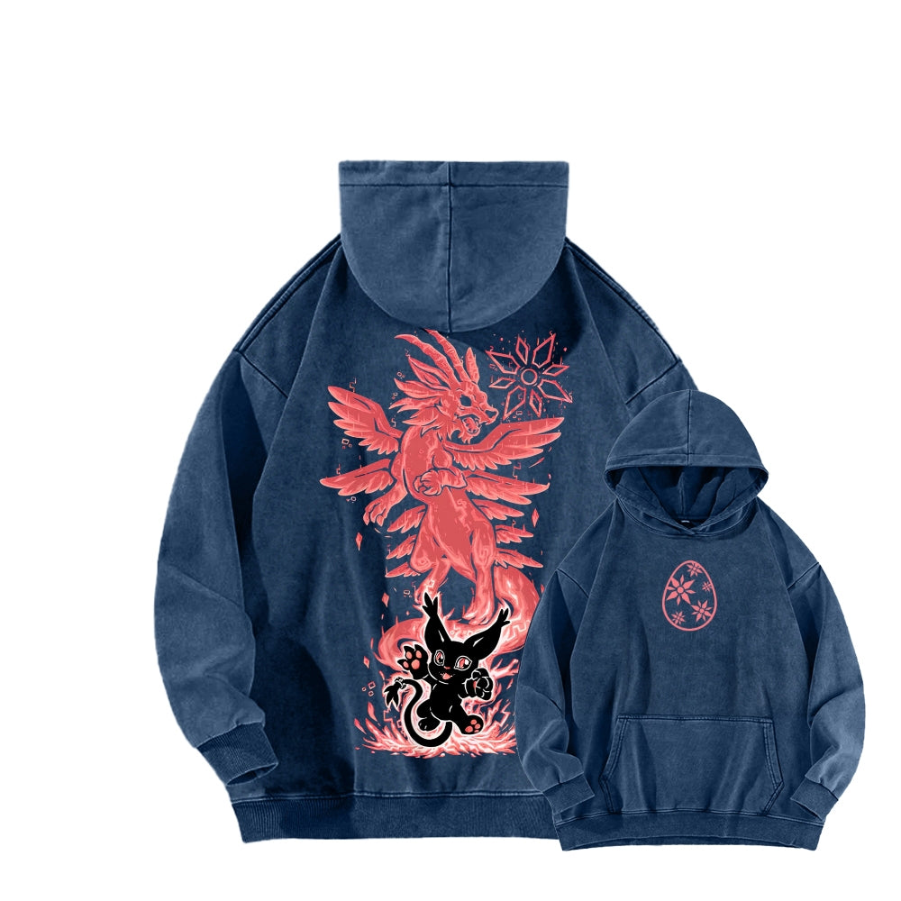 Digimon Unisex washed sweatshirts 2511015052