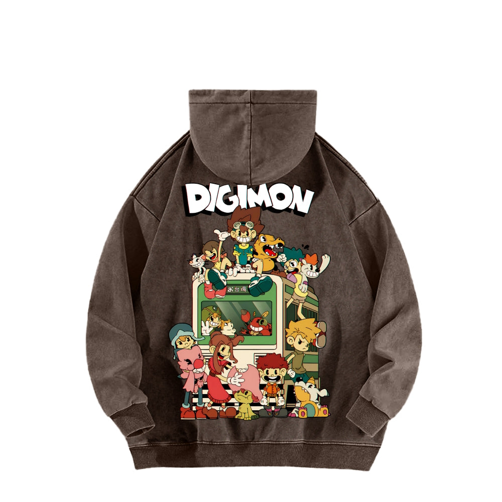 Digimon Unisex washed sweatshirts 2511015053