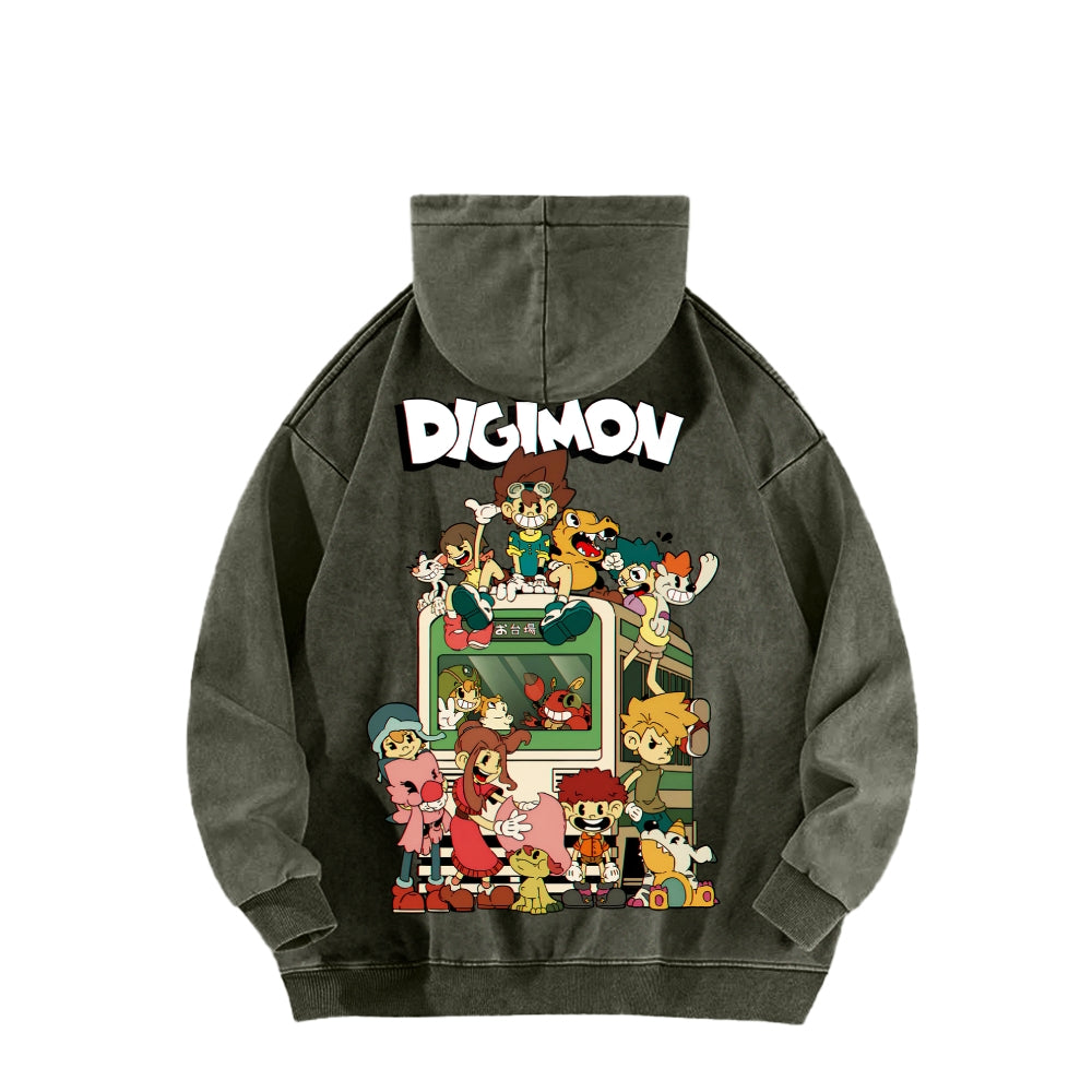 Digimon Unisex washed sweatshirts 2511015053