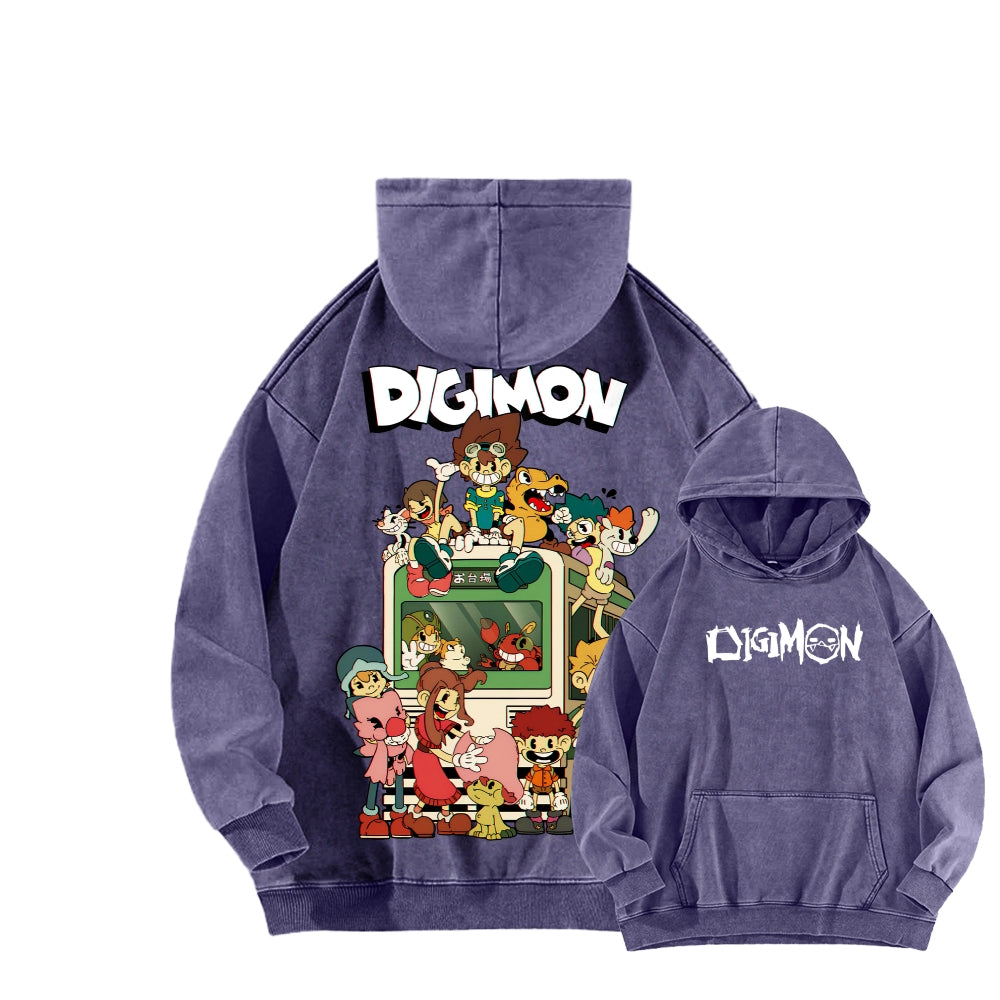 Digimon Unisex washed sweatshirts 2511015053