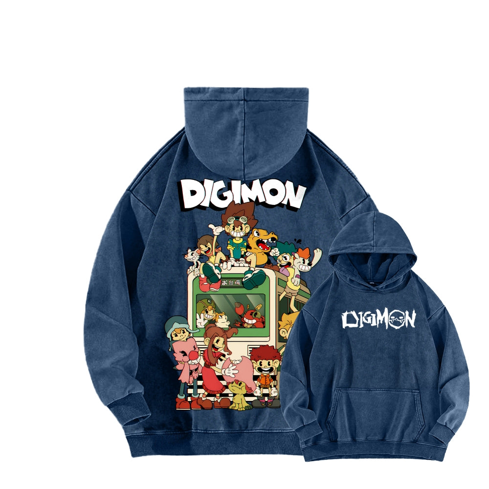 Digimon Unisex washed sweatshirts 2511015053