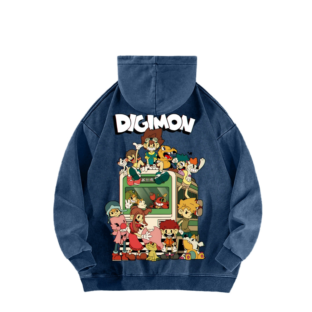 Digimon Unisex washed sweatshirts 2511015053