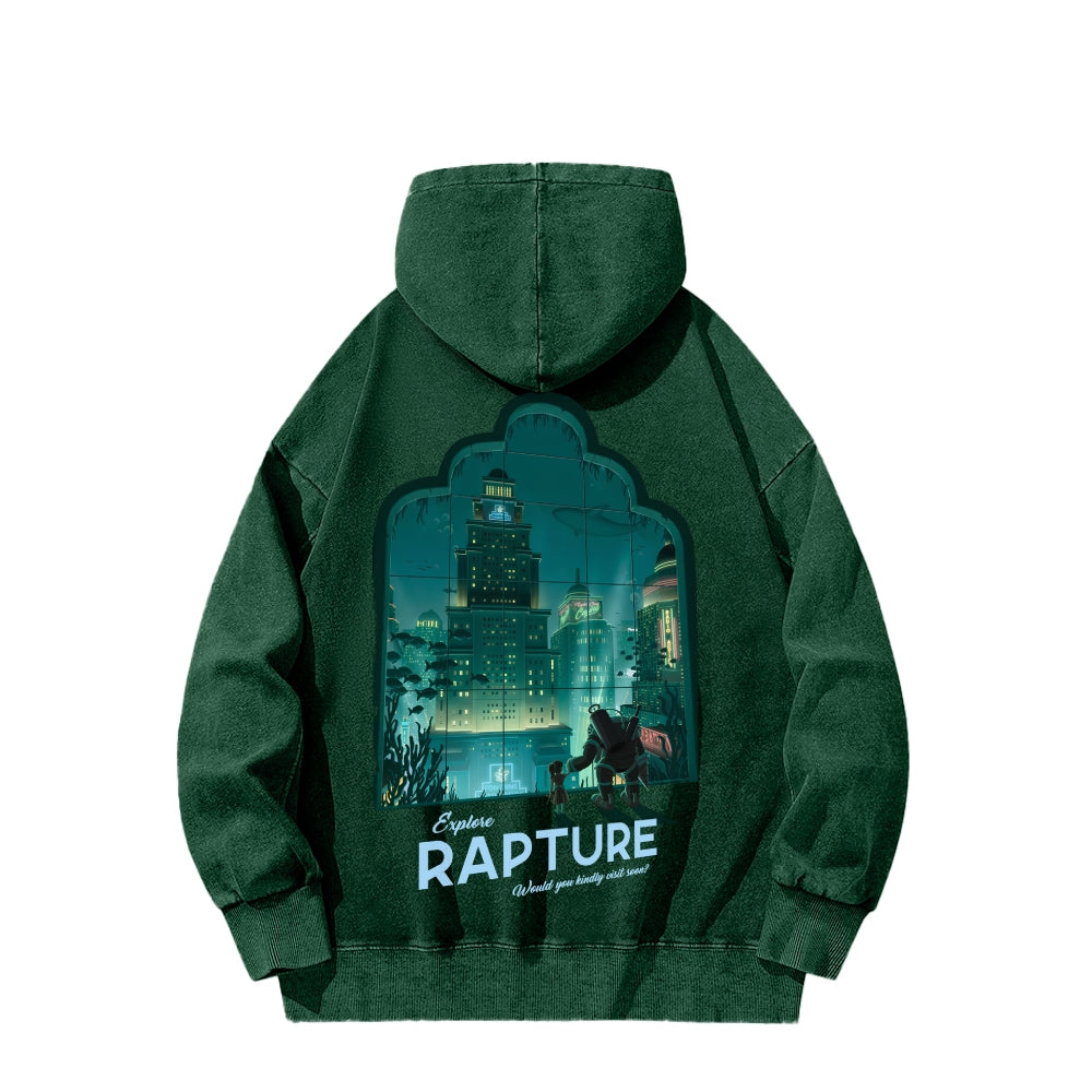 Bioshock Unisex Washed Hoodie 2511017979