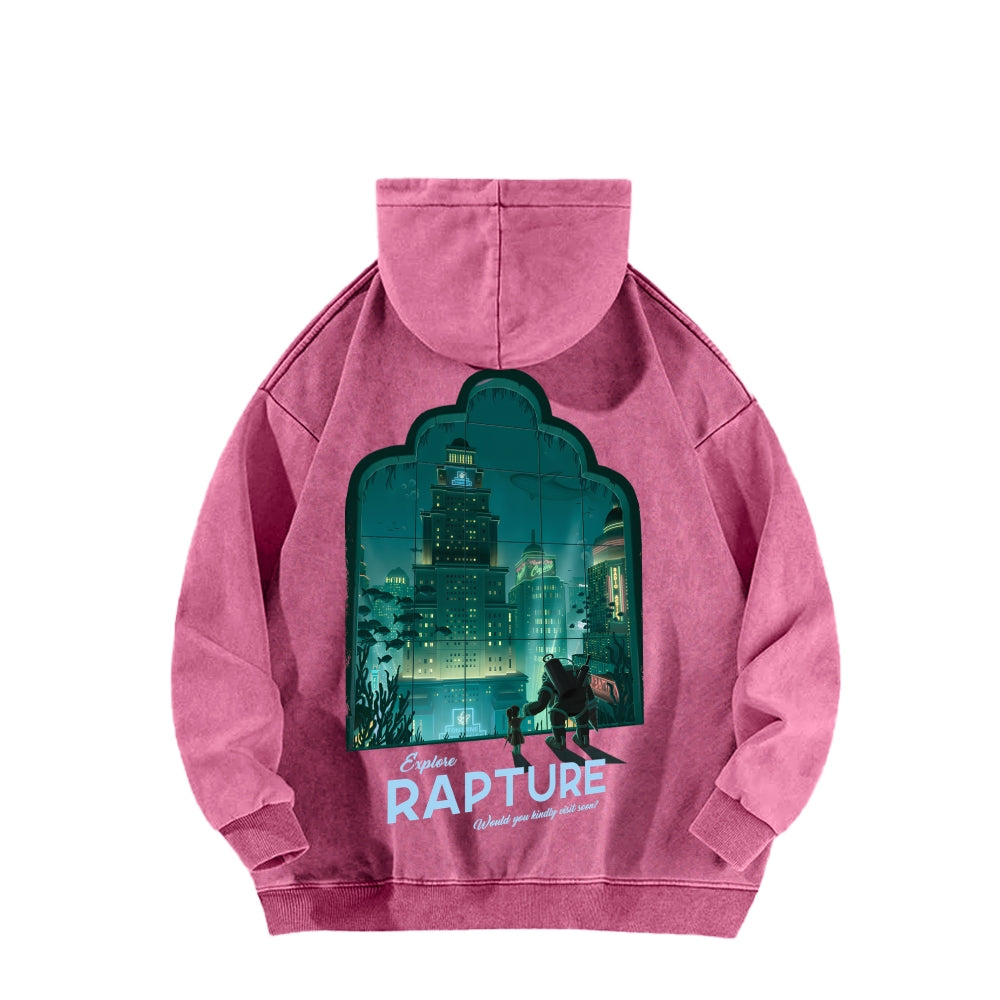 Bioshock Unisex Washed Hoodie 2511017979