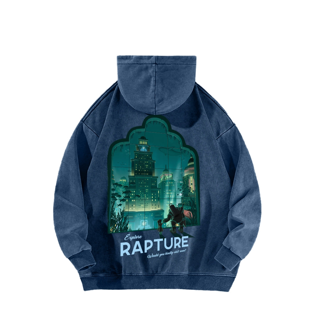 Bioshock Unisex Washed Hoodie 2511017979