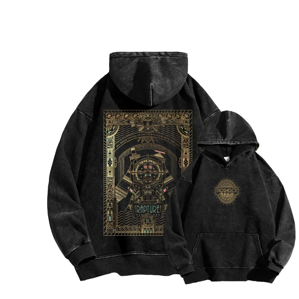 Bioshock Unisex Washed Hoodie 2511017980