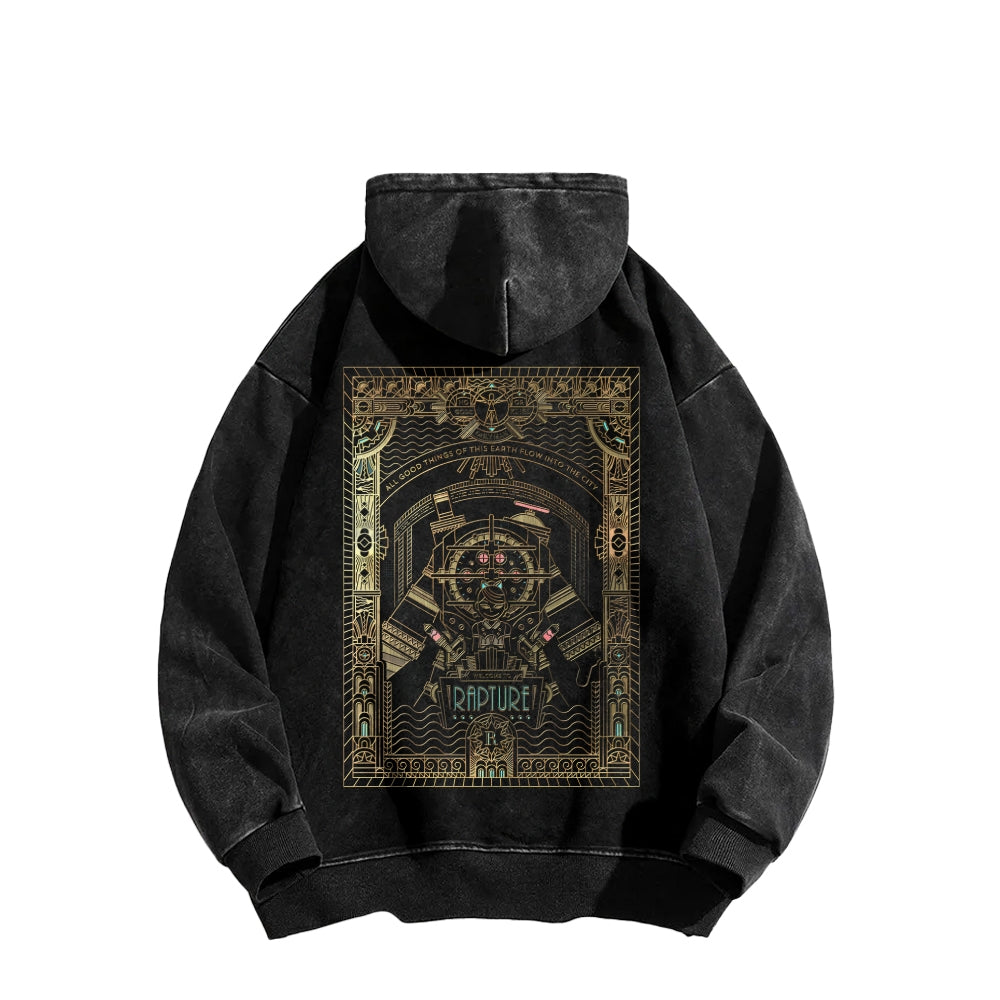 Bioshock Unisex Washed Hoodie 2511017980