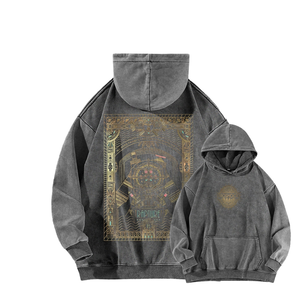 Bioshock Unisex Washed Hoodie 2511017980