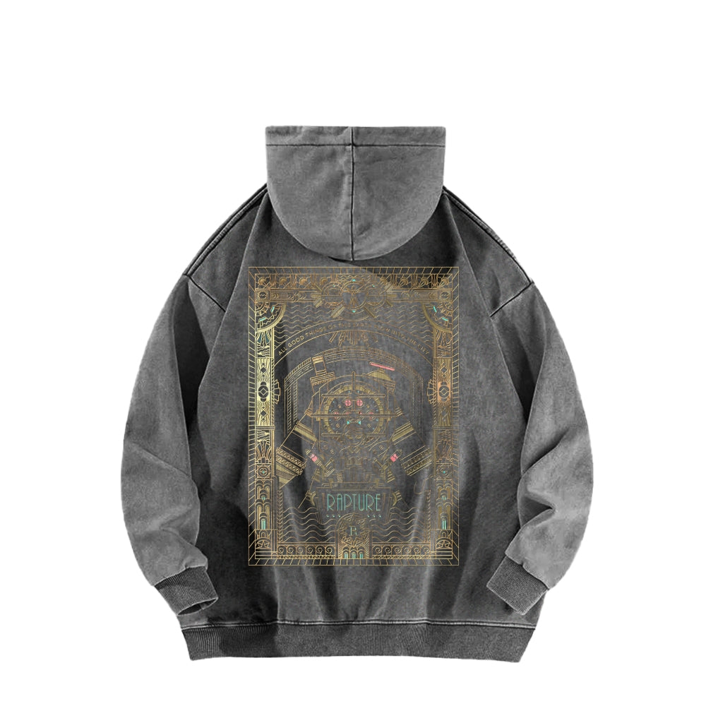 Bioshock Unisex Washed Hoodie 2511017980