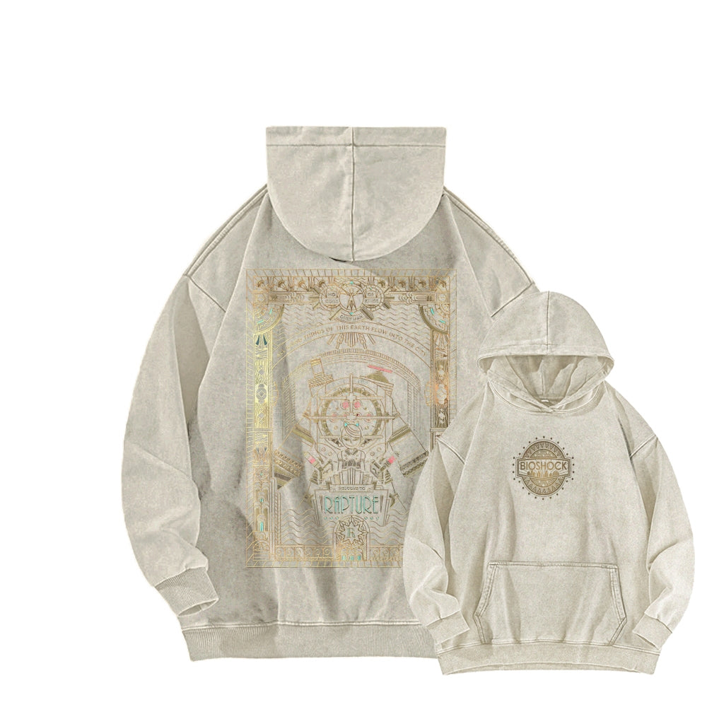 Bioshock Unisex Washed Hoodie 2511017980