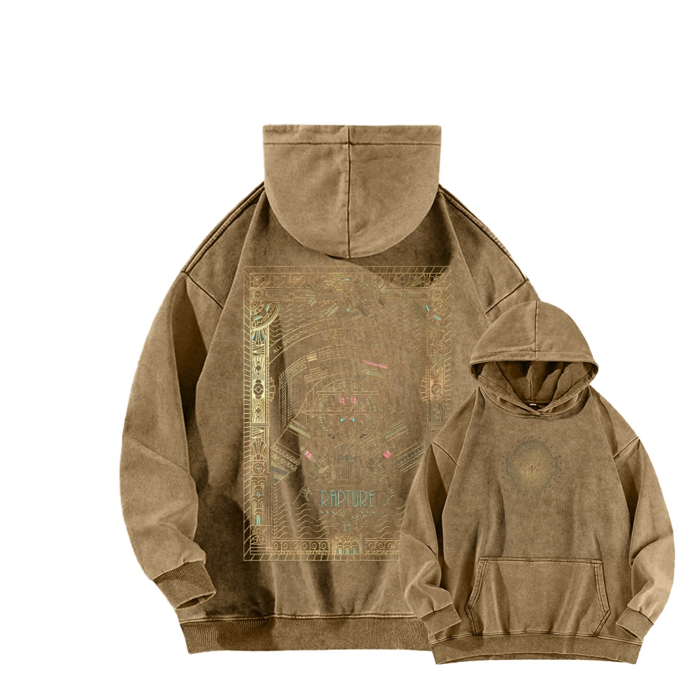 Bioshock Unisex Washed Hoodie 2511017980