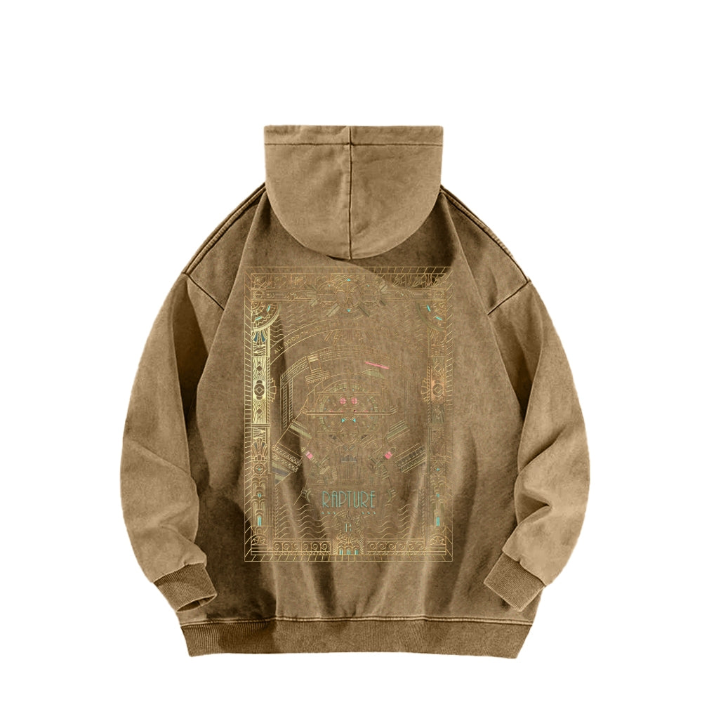 Bioshock Unisex Washed Hoodie 2511017980