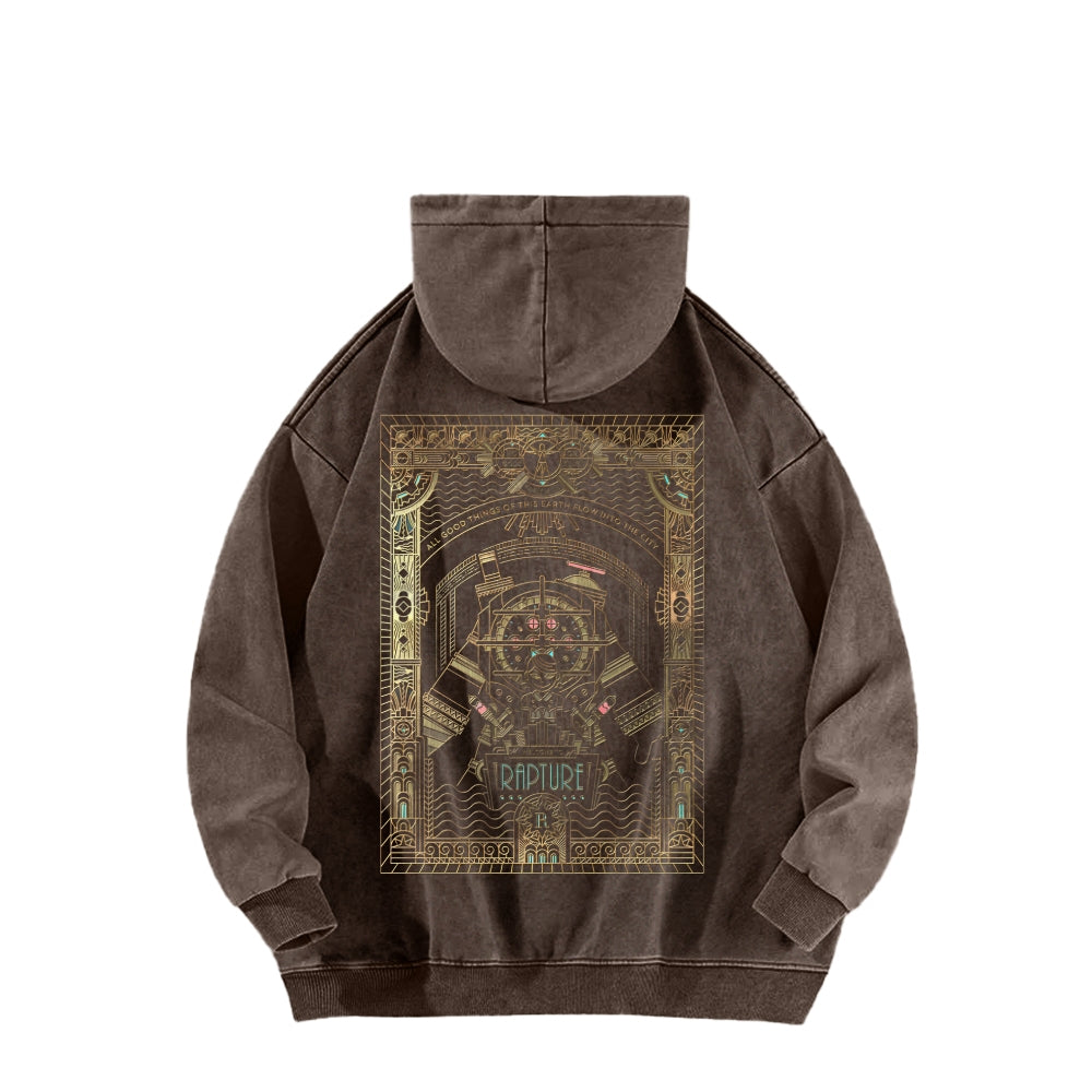 Bioshock Unisex Washed Hoodie 2511017980