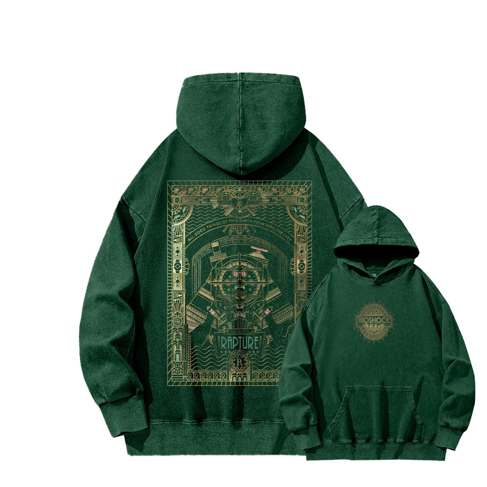 Bioshock Unisex Washed Hoodie 2511017980