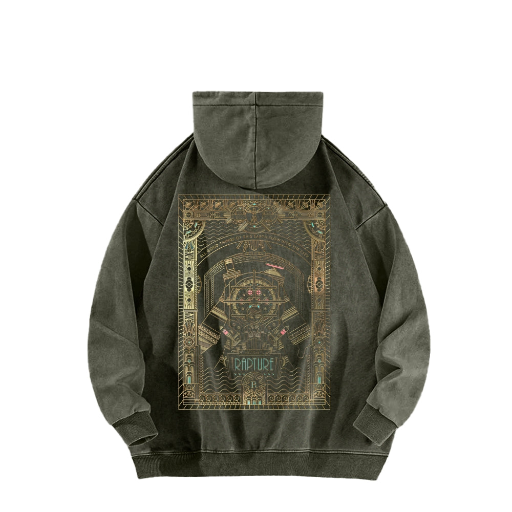 Bioshock Unisex Washed Hoodie 2511017980