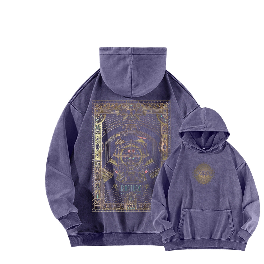 Bioshock Unisex Washed Hoodie 2511017980