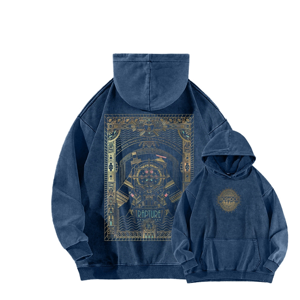 Bioshock Unisex Washed Hoodie 2511017980