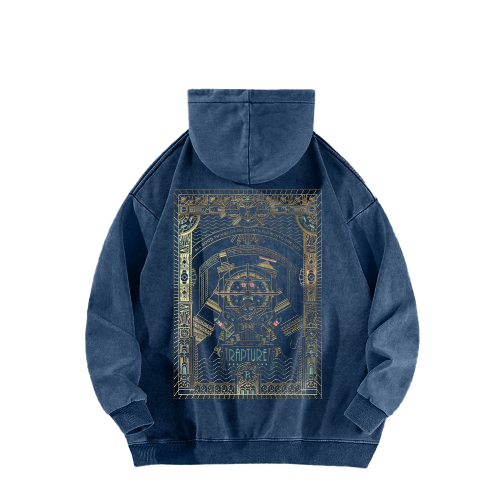 Bioshock Unisex Washed Hoodie 2511017980