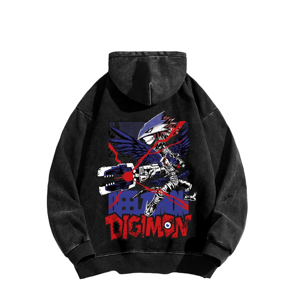 Digimon Unisex Washed Hoodie 2511019192
