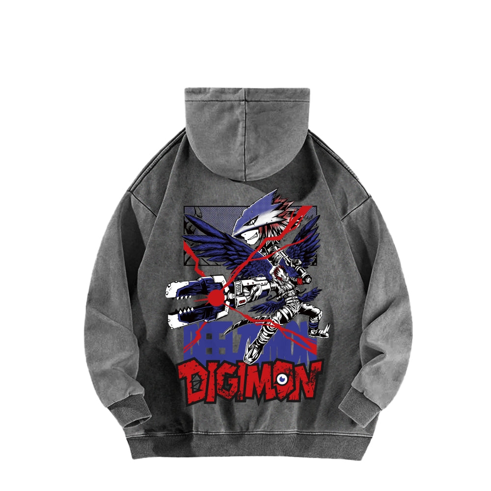 Digimon Unisex Washed Hoodie 2511019192